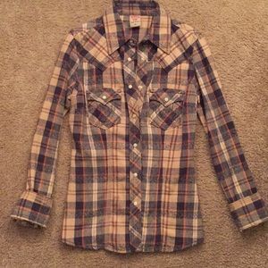 TRUE RELIGION Flannel Button Shirt XS